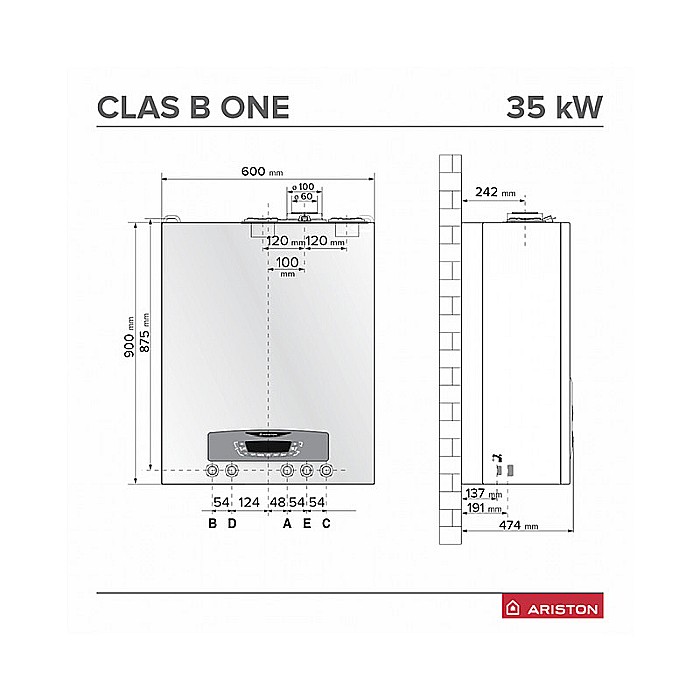 Centrala termica pe gaz in condensatie ARISTON CLAS B ONE WIFI 35 cu boiler 40 l [4]