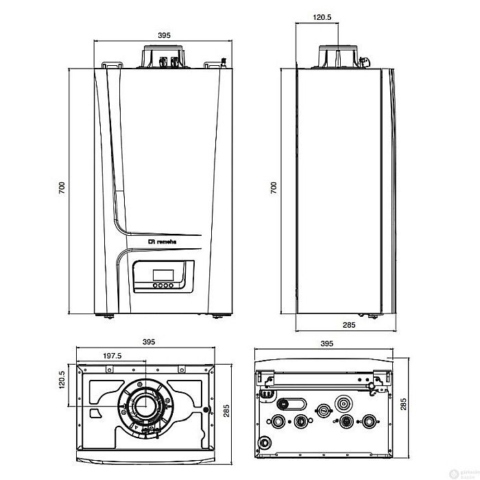 CENTRALA TERMICA PE GAZ IN CONDENSATIE REMEHA AVANTA ACE 24C KIT EVACUARE INCLUS [6]