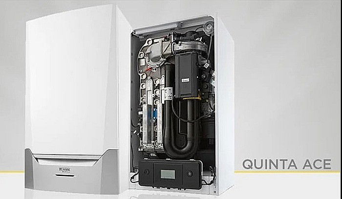 CENTRALA TERMICA PE GAZ IN CONDENSATIE REMEHA QUINTA ACE 115 PL DOAR INCALZIRE FARA VANA CU 3 CAI KIT EVACUARE INCLUS [4]