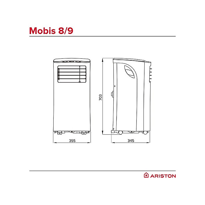 APARAT AER CONDITIONAT PORTABIL ARISTON MOBIS 8, 8000 BTU [5]