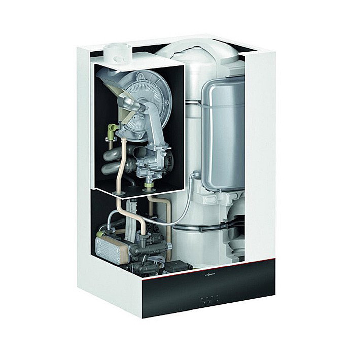 CENTRALA TERMICA PE GAZ IN CONDENSATIE VIESSMANN VITODENS 111-W 25KW CU BOILER INCORPORAT 46L WIFI KIT EVACUARE INCLUS [3]
