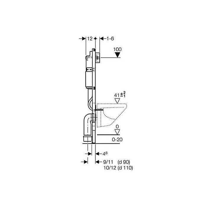 REZERVOR WC INGROPAT DUOFIX DELTA UP100 SET FIXARE CLAPETA DELTA 20 ALB GEBERIT [4]