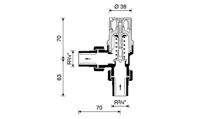 VENTIL DE REGLARE A PRESIUNII DIFERENTIALE CU OLANDEZI DU145-3/4A HONEYWELL [2]