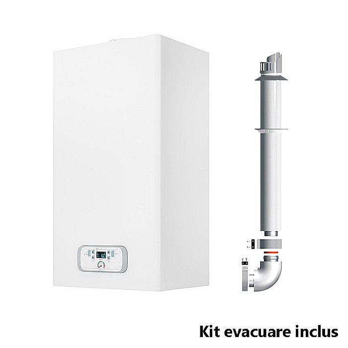 CENTRALA TERMICA PE GAZ IN CONDENSARE CHAFFOTEAUX INOA S 24 SCHIMBATOR OTEL INOX KIT EVACUARE INCLUS [1]