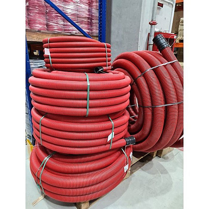 Tub flexibil corugat riflat 40 rosu copex colac 50M TEHN-TR40 [3]