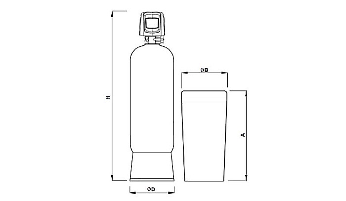 Statie tratare apa MIX 50 Simplex Q=1,8 MC/H cu by-bass AQUA09100050018 Aquapur Valhoh Valrom [7]