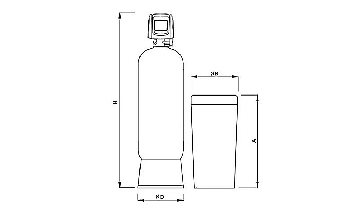Statie tratare apa mix 37 Simplex Vana Fleck Q=1,4 MC/H cu by-bass AQUA09200037014 Aquapur Valhoh Valrom [6]