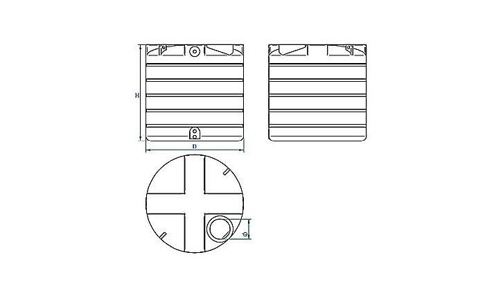 Rezervor apa 5000l suprateran cilindric vertical Stockkit Valrom 49020150000 [3]