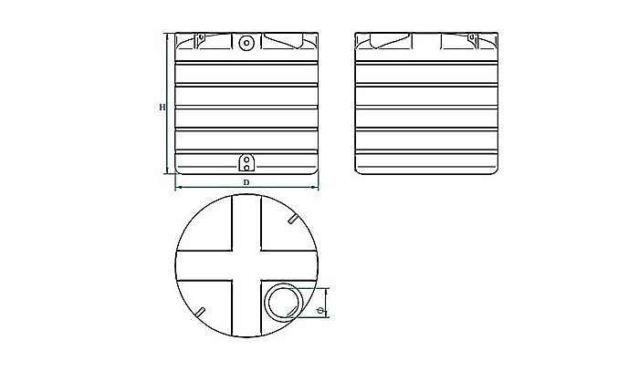 Rezervor apa 6500l suprateran cilindric vertical Stockkit Valrom 49020170000 [2]