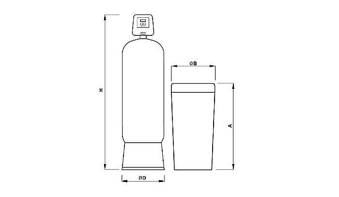 Statie dedurizare apa Soft 100 Simplex Q=4,0 MC/H cu by-bass AQUA09111100040 Aquapur Valhoh Valrom [4]