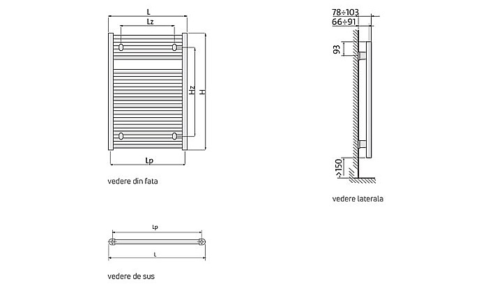 Radiator PURMO de baie banga cromat CH 500x862 [2]