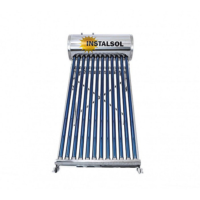 PANOU SOLAR PRESURIZAT INSTALSOL 15 TUBURI VIDATE HEAT PIPE CU BOILER 150 L SI SUPORT FIXARE [1]