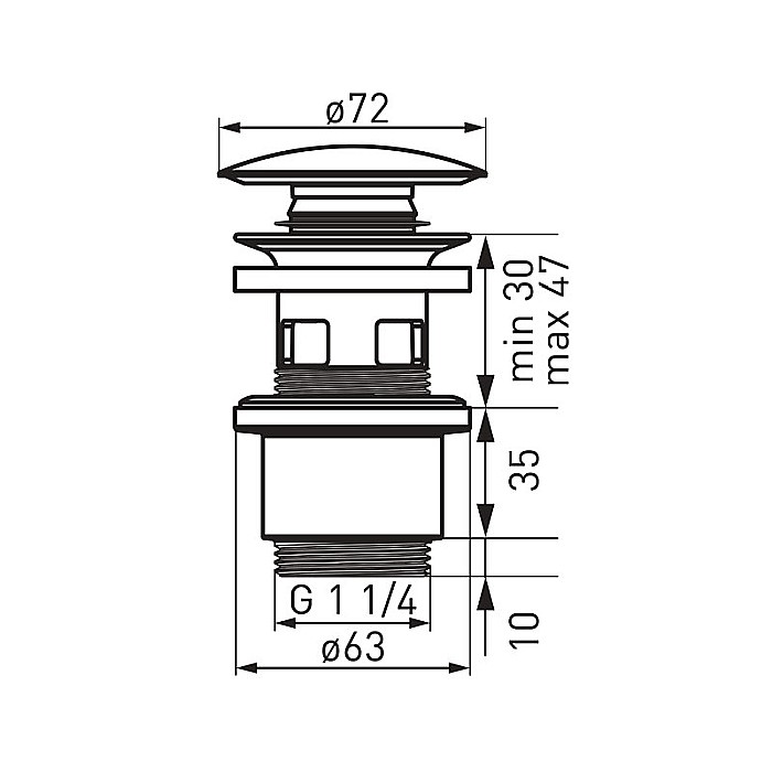 VENTIL LAVOAR CLICK CLACK CU PREAPLIN DOP CERAMIC ALB S288PPC FERRO [2]