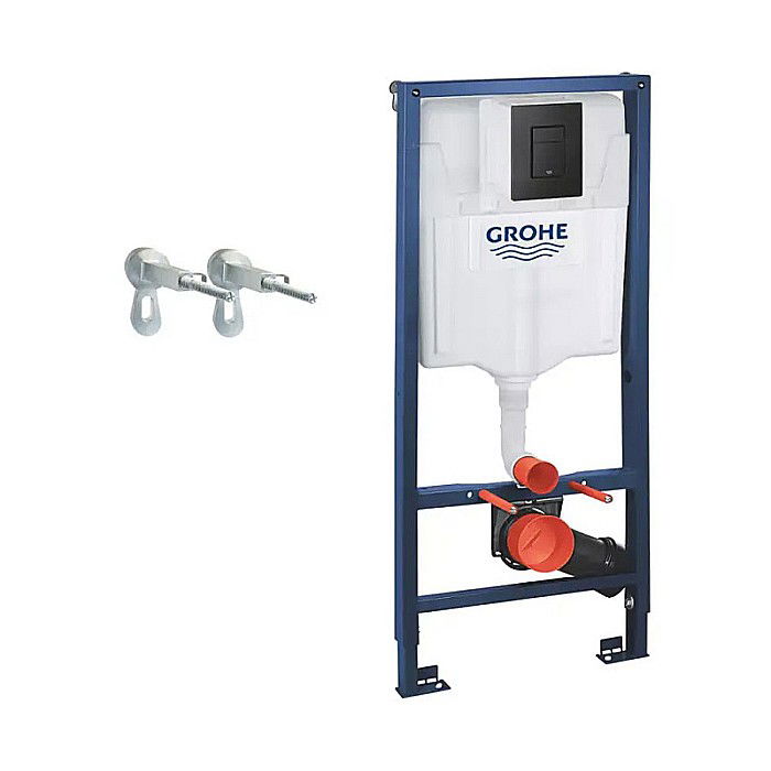 REZERVOR WC INCASTRAT GROHE RAPID SL CU CLAPETA NEGRU MAT SI SISTEM DE FIXARE INCLUSE 38528001 [1]