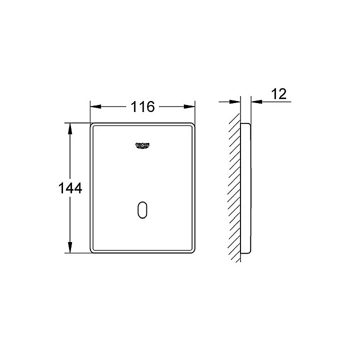 CLAPETA ACTIONARE ELECTRONICA GROHE TECTRON SKATE PENTRU PISOAR FINISAJ CROM MAT 37321SD1 [2]