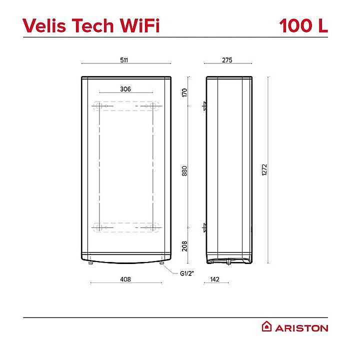 BOILER ELECTRIC ARISTON VELIS TECH WIFI 100L 3100913 [7]