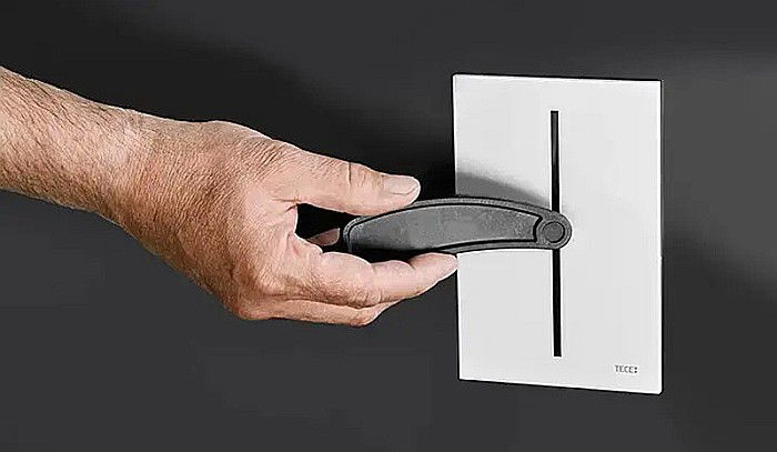 CLAPETA ACTIONARE URINAL ACTIONARE AUTOMATA INOX MAT 10X15X0.4CM TECE FILO 9242070 [4]