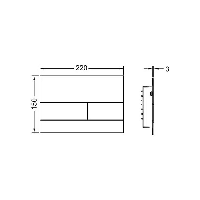 CLAPETA WC DUBLA ACTIONARE ALB MAT TECE SQUARE II 9240834 [2]