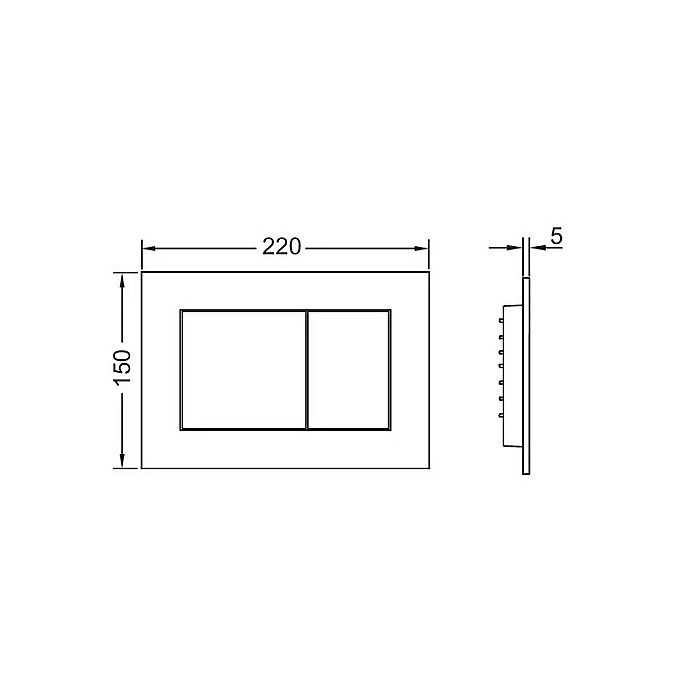REZERVOR WC INCASTRAT TECE BASE CU SET FIXARE SI CLAPETA DE ACTIONARE TECE NOW NEGRU MAT 9400401NNM [3]