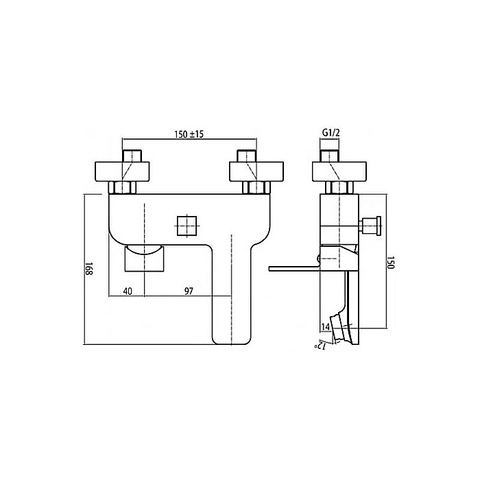 BATERIE CADA DUS MONOCOMANDA MONTAJ APLICAT AURIU LUCIOS LOFT VALVEX 2455810 [2]