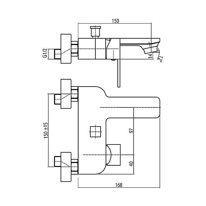 BATERIE CADA NEGRU MAT LOFT VALVEX 2455920 [2]