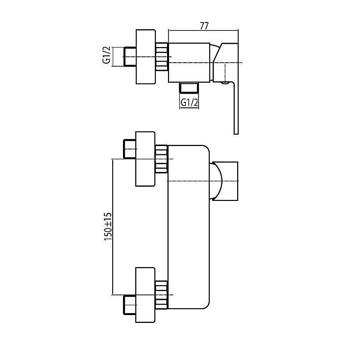 BATERIE DUS NEGRU MAT LOFT VALVEX 2455930 [2]