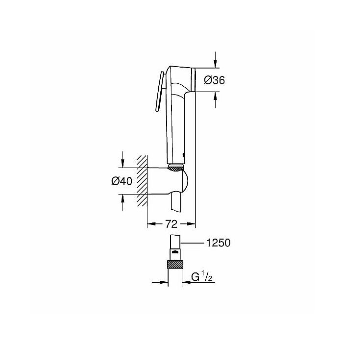 SET DUS IGIENIC SUPORT + FURTUN + TEMPESTA F TRIGGER GROHE 27513001 [3]