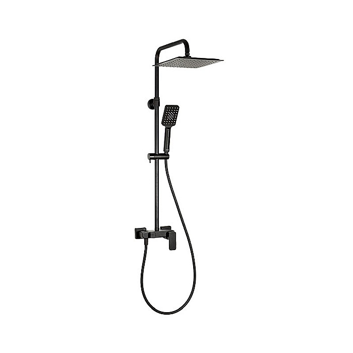 SET DUS CU BATERIE MONOCOMANDA NEGRU MAT LOFT VALVEX 2455750 [1]