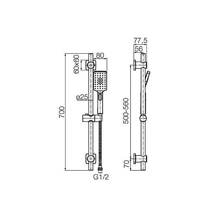 SET BARA + FURTUN + PARA DUS CROM LOFT VALVEX 2432950 [2]