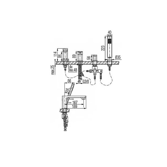 BATERIE PE CADA 4 PIESE AURIU LOFT VALVEX 2455870 [2]