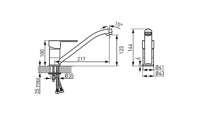 BATERIE BUCATARIE FERRO BSV4 STATIVA SAVIO CROM [2]