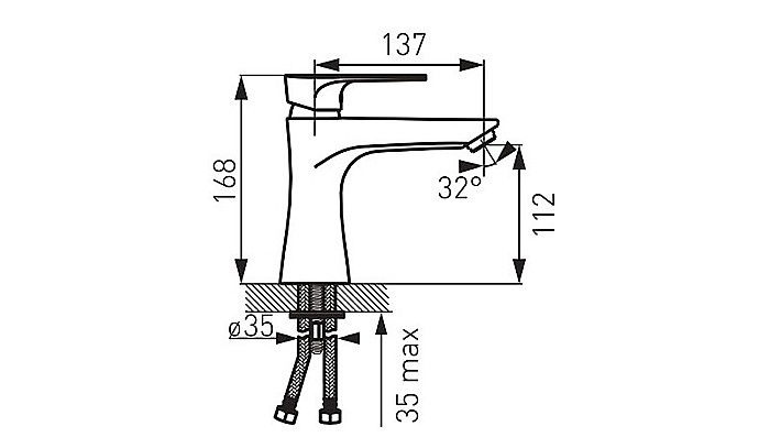 BATERIE LAVOAR FERRO BSV2 STATIVA CU VENTIL SAVIO CROM [2]