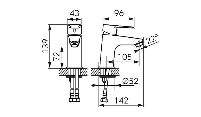 BATERIE LAVOAR FERRO RITTO BTR2BL NEGRU MAT [2]