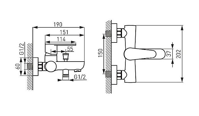 BATERIE CADA DUS FERRO BAG1 PERETE ALGEO CROM FARA ACCESORII [2]