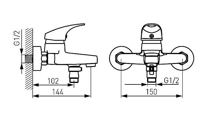 BATERIE CADA DUS FERRO BCM1 PERETE COMBO CROM [2]