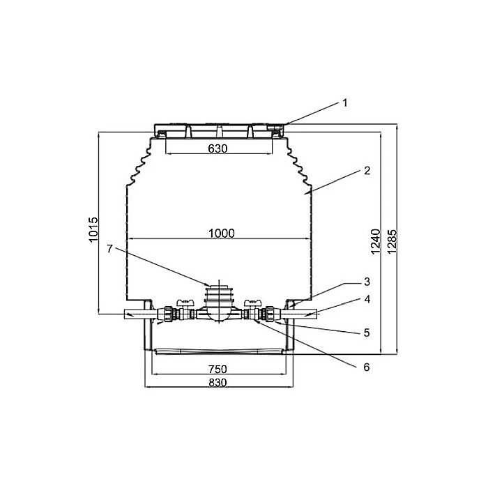 Camin apometru D.1000 H=1200 cu capac PECAMAP10001200 [4]