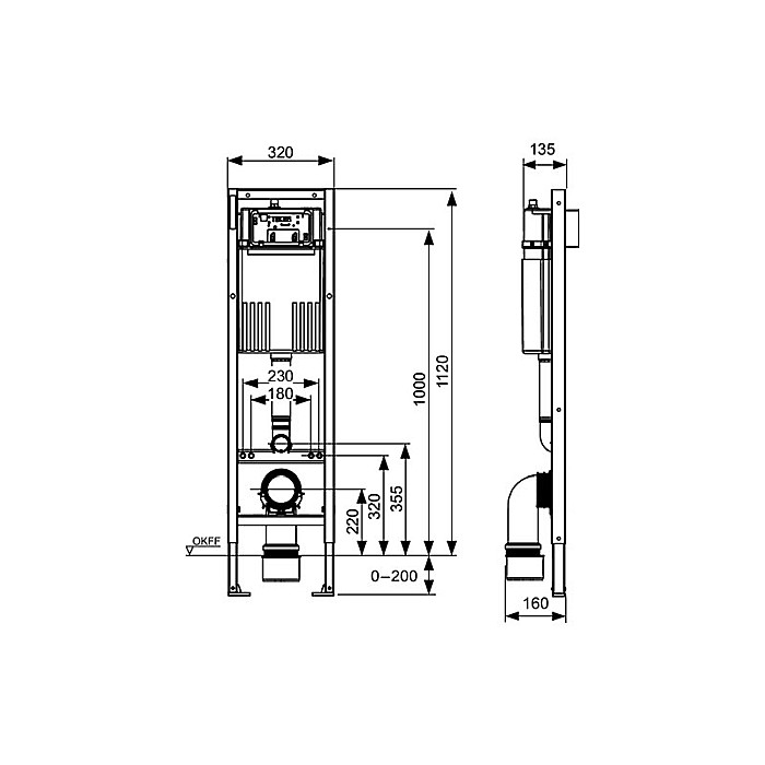 MODUL WC REZERVOR INCASTRAT L320MM X H1120 MM TECEBASE 9400440 [2]