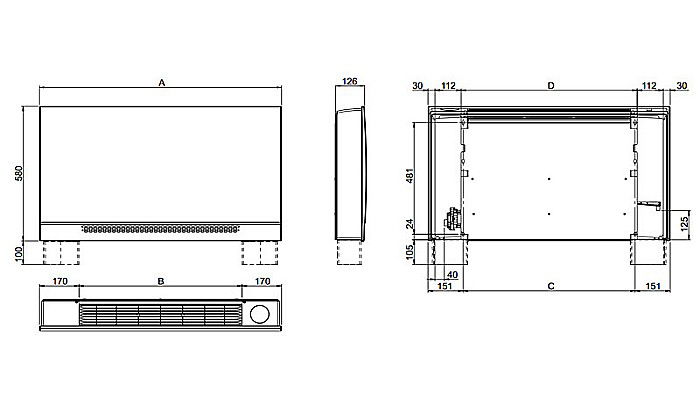 VENTILOCONVECTOR SABIANA CARISMA WHISPER CARCASAT CFF-ECM-MV 20 CU INTERFATA CB-TOUCH + UP-TOUCH [7]