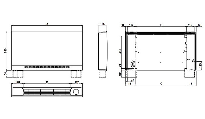 VENTILOCONVECTOR SABIANA CARISMA WHISPER CARCASAT CFF-ECM-MV 30 CU INTERFATA CB-TOUCH + UP-TOUCH [7]