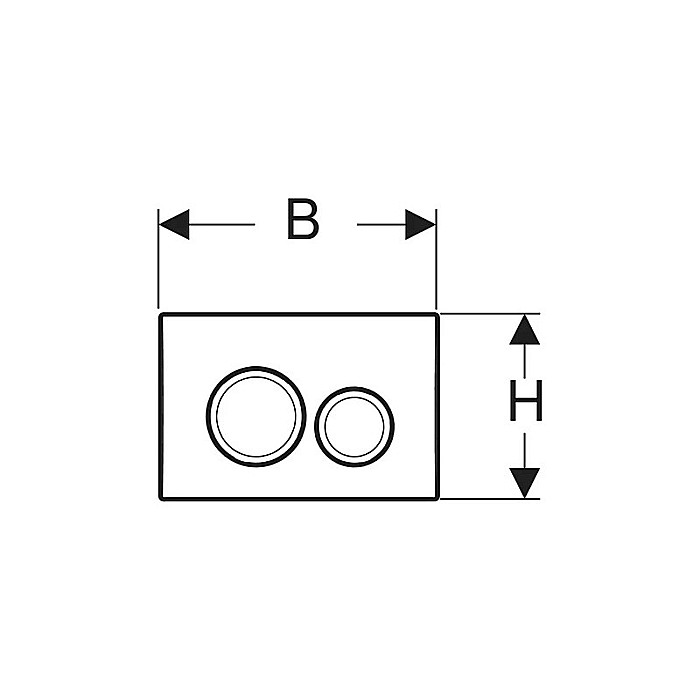CLAPETA DE ACTIONARE GEBERIT CU DUBLA ACTIONARE DELTA20 ALBA [2]