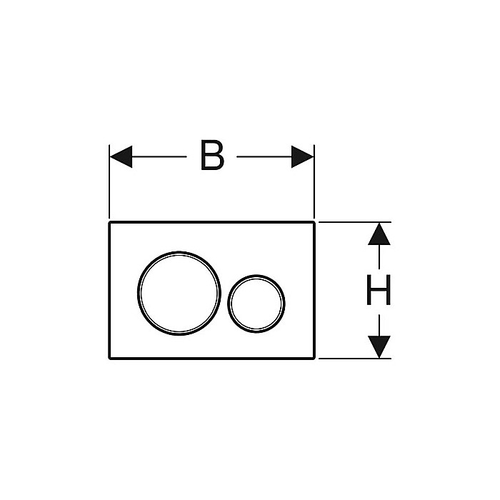 CLAPETA DE ACTIONARE GEBERIT CU DUBLA ACTIONARE SIGMA20 NEGRU/CROM LUCIOS [2]