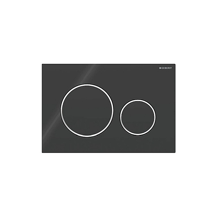CLAPETA DE ACTIONARE GEBERIT CU DUBLA ACTIONARE SIGMA20 NEGRU/CROM LUCIOS [1]