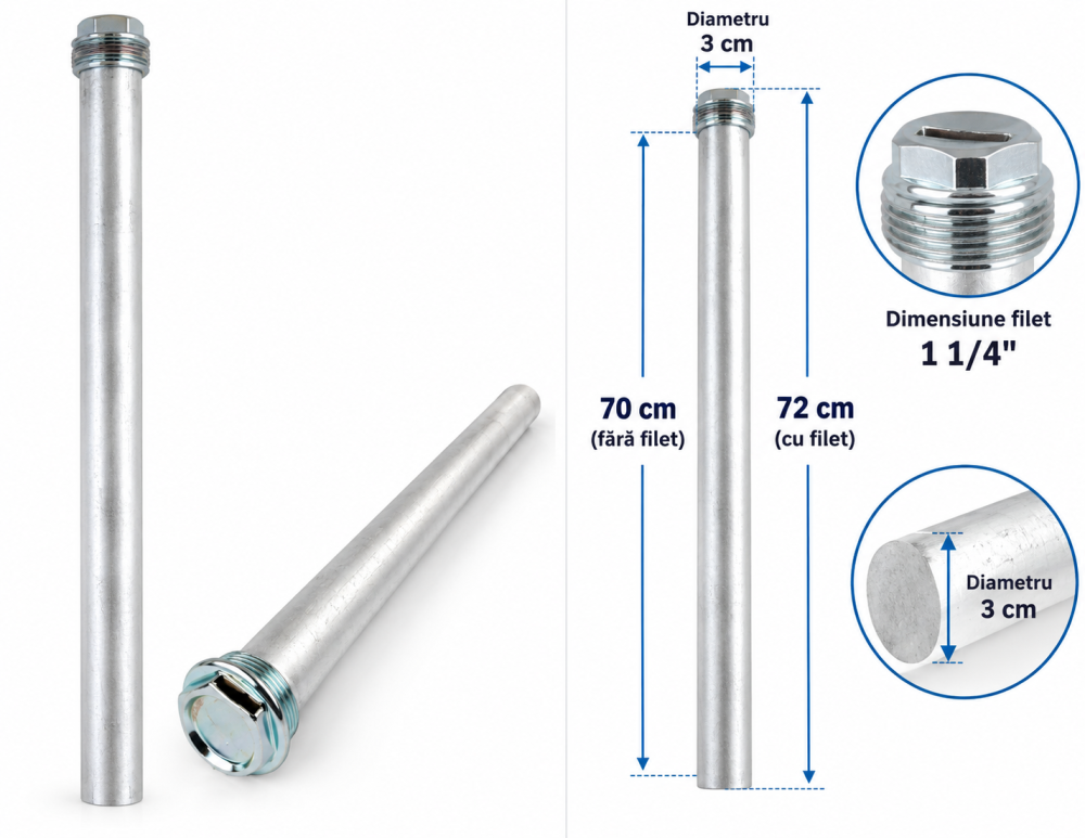 Anod magneziu pentru boilere WB 750-2000 CWT ECOUNIT FERROLI [1]