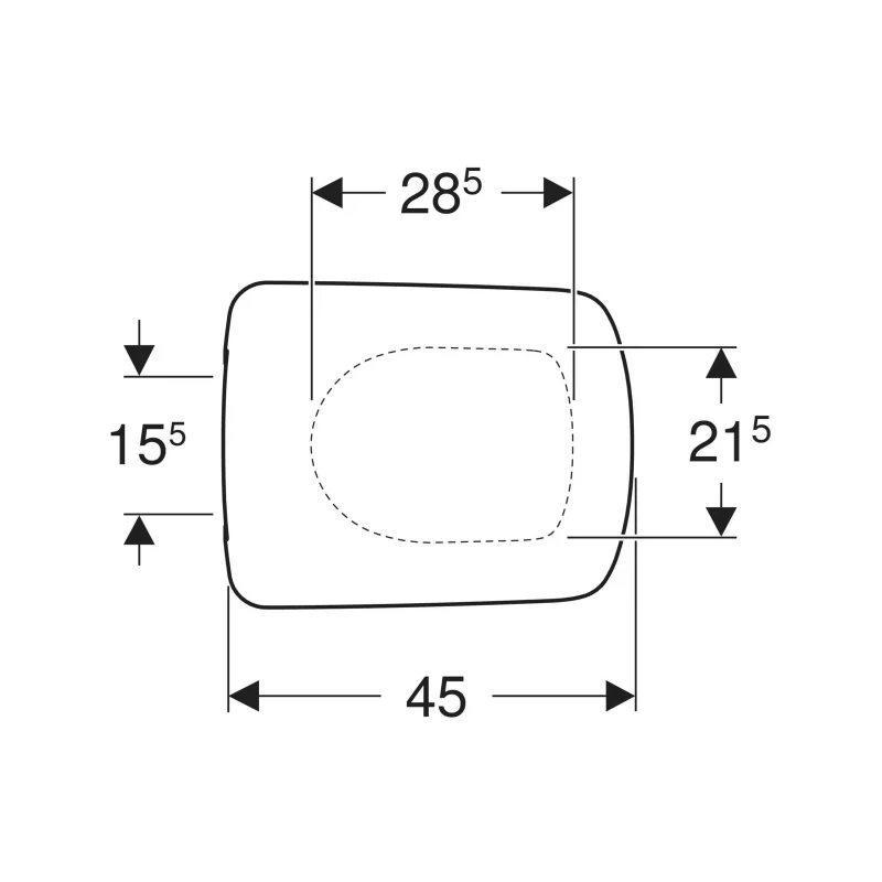 CAPAC VAS WC GEBERIT RECTANGULAR SOFT CLOSE SELNOVA SQUARE ALB [2]