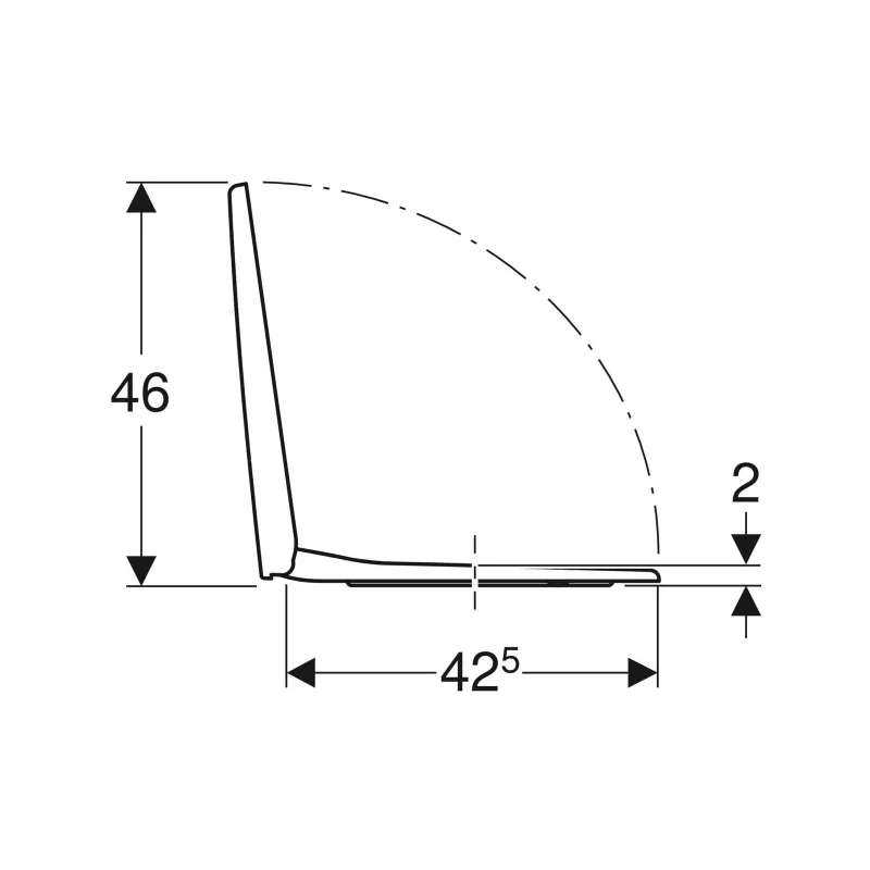 CAPAC VAS WC GEBERIT RECTANGULAR SOFT CLOSE SELNOVA SQUARE ALB [4]