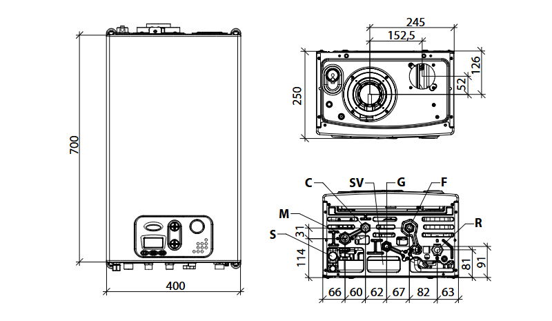 CENTRALA TERMICA IN CONDENSARE FONDITAL ANTEA KC 28 KW KIT EVACUARE INCLUS [5]