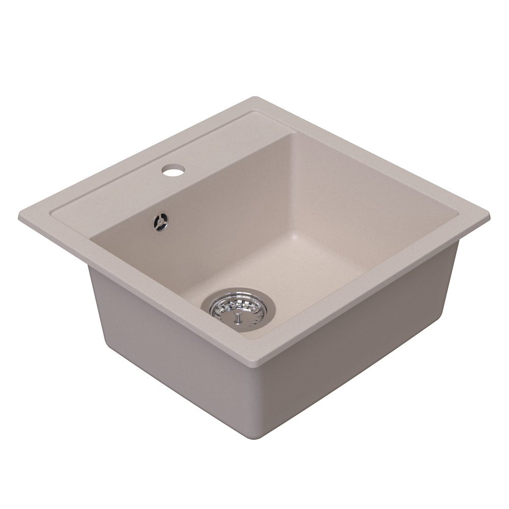 Chiuveta granit Ulgranit ULG 480 Gri, 480x480x190 mm - imagine oficiala 1 [3]