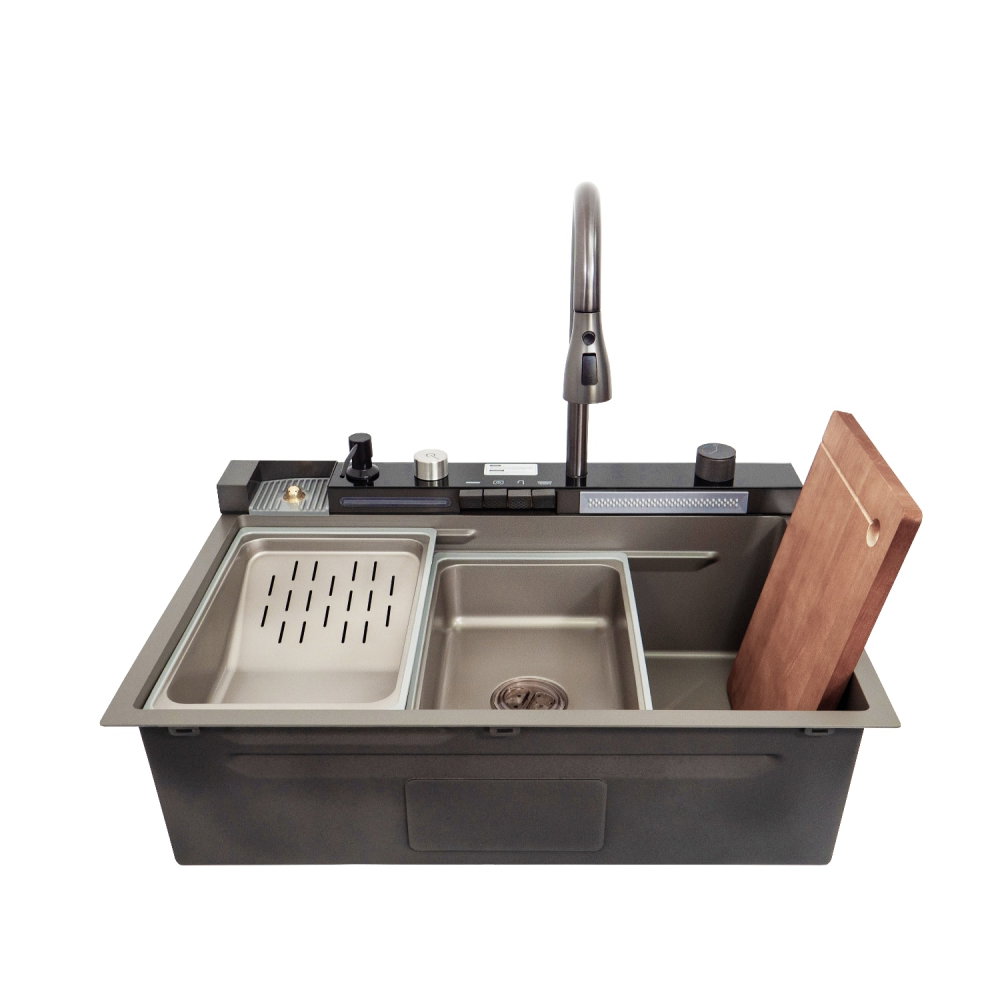 Chiuveta multifunctionala SanDonna HD7550 Crom satin / Inox, 750 x 500 x 230 mm, cod 6427365015274 [1]