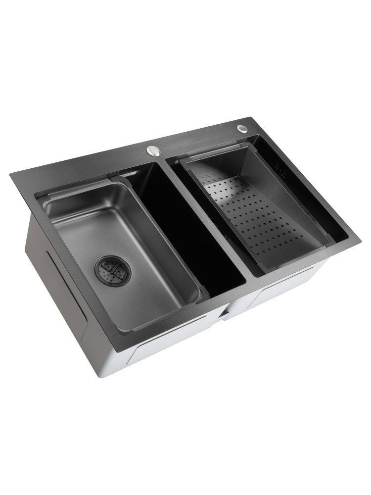 Chiuveta handmade SanDonna HD7850DR Negru, 780x500x230 mm - imagine oficiala 1 [1]