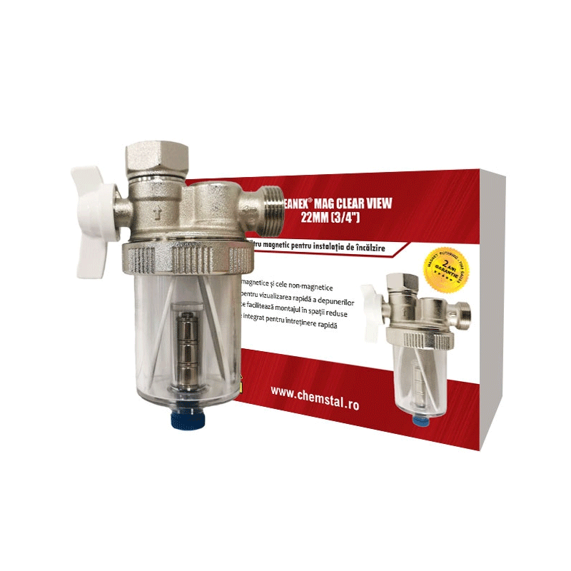 FILTRU ANTIMAGNETITA PENTRU INSTALATIA DE INCALZIRE 3/4 CLEANEX MAG CLEARVIEW LBXCMCV022 [3]